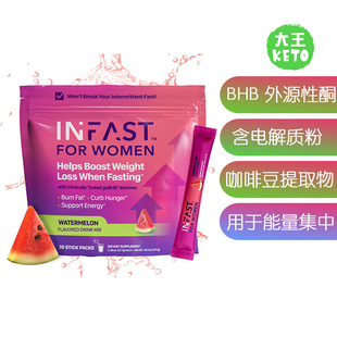 美国直邮Intermittent Fasting Drink Mix for Women女性外源性酮