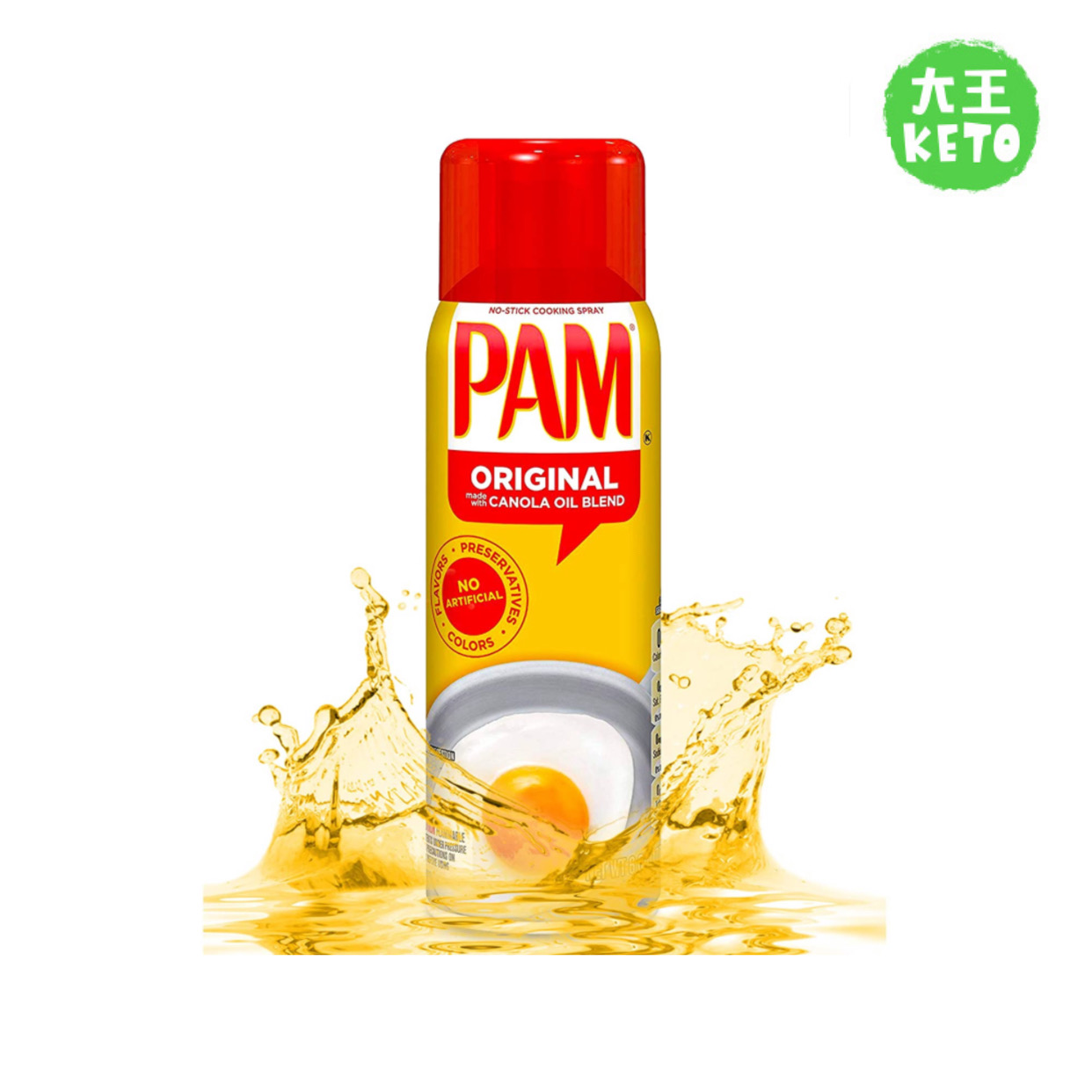 美国直邮 Pam GM Concepts 喷雾菜籽油无脂肪烹饪 减少残留 170g