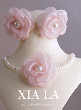 夏拉串珠丝带纱女项链