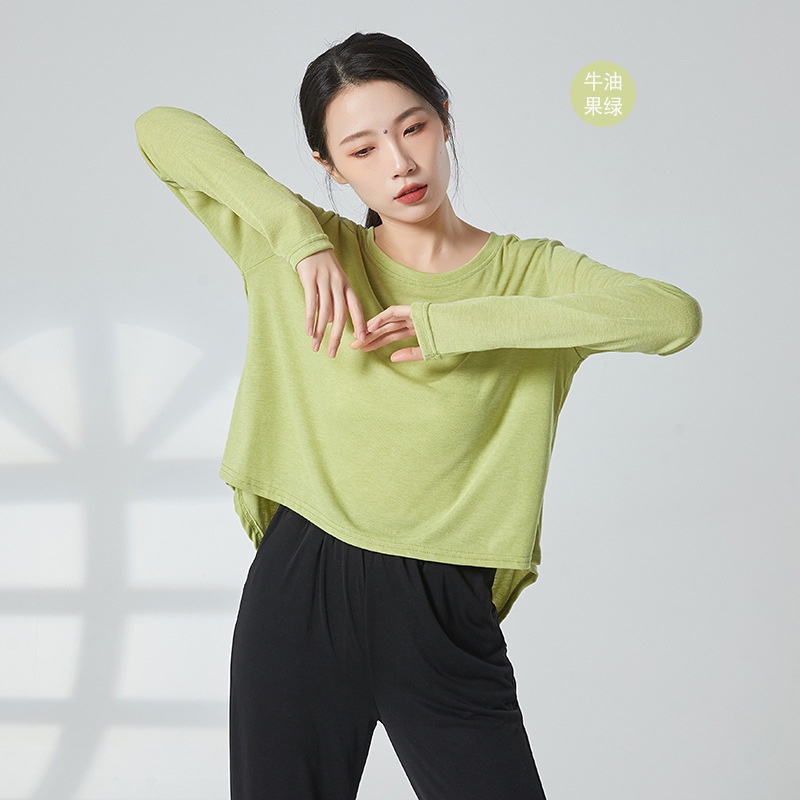 舞蹈练功服女宽松透气长袖罩衫上衣中国形体现代舞古典舞演出服装