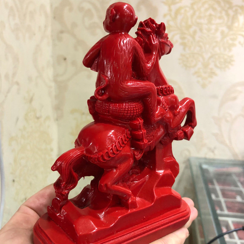 朱砂马摆件马上封侯马上有钱马上赢办公室桌摆件招财马开运工艺品