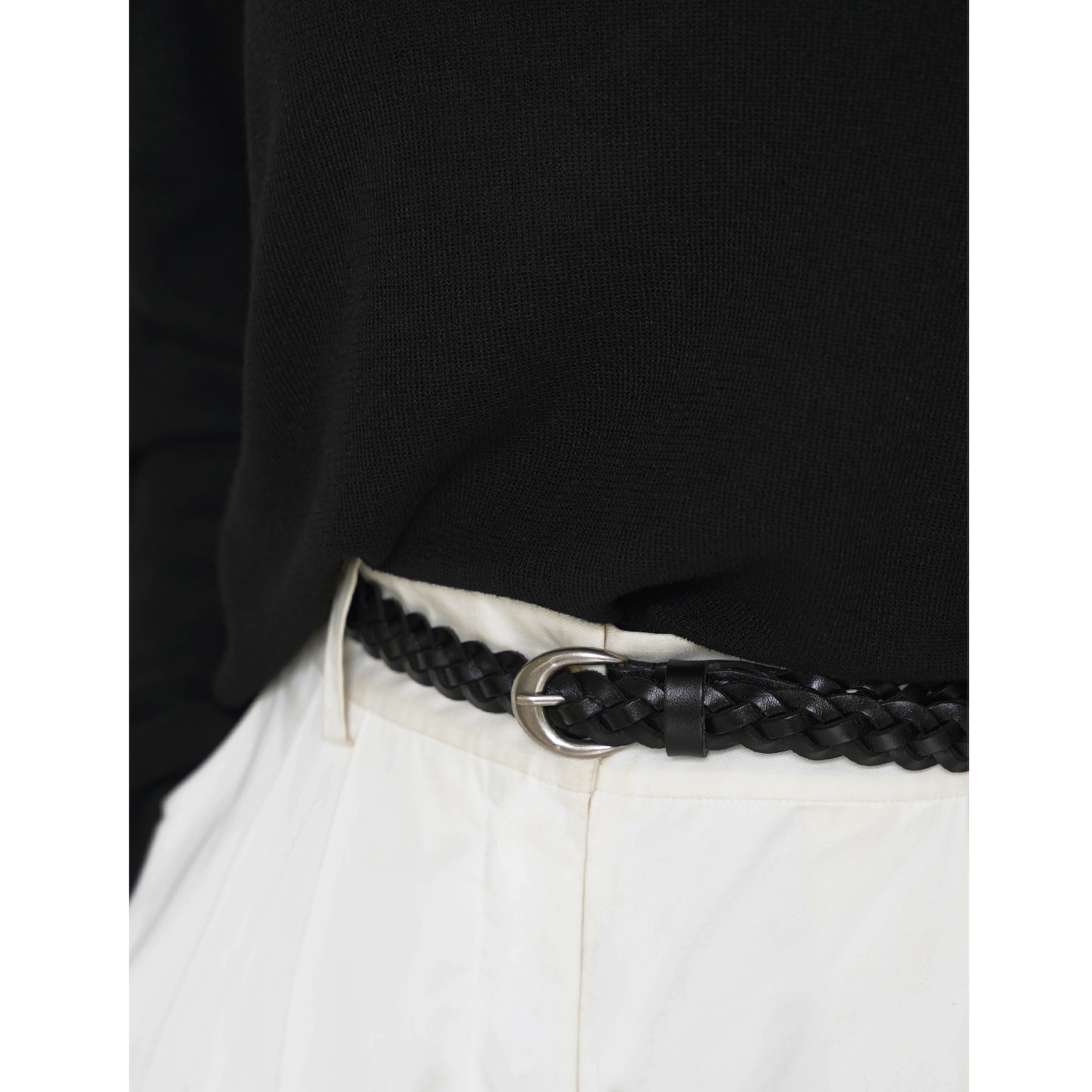 编织头层植鞣牛皮百搭简约皮带