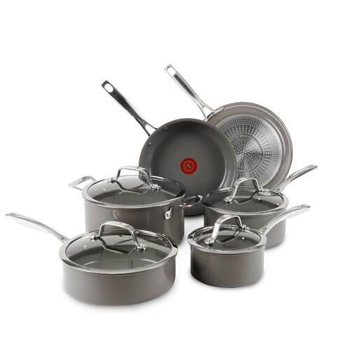 美国代购T-fal Ceramic Excellence Nonstick Cookware Set不粘锅