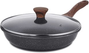 美国代购Sensarte Frying Pan Skillet瑞士花岗岩涂层不粘煎炒锅