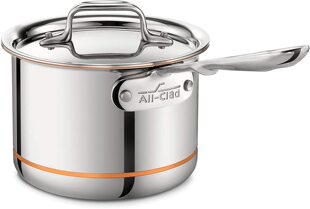 Sauce 美国代购 Pan5层复合不锈钢铜芯汤锅 Core Copper All Clad