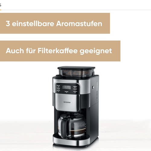 德国代购Severin Coffee Machine Grinder KA 4810带磨豆器咖啡机