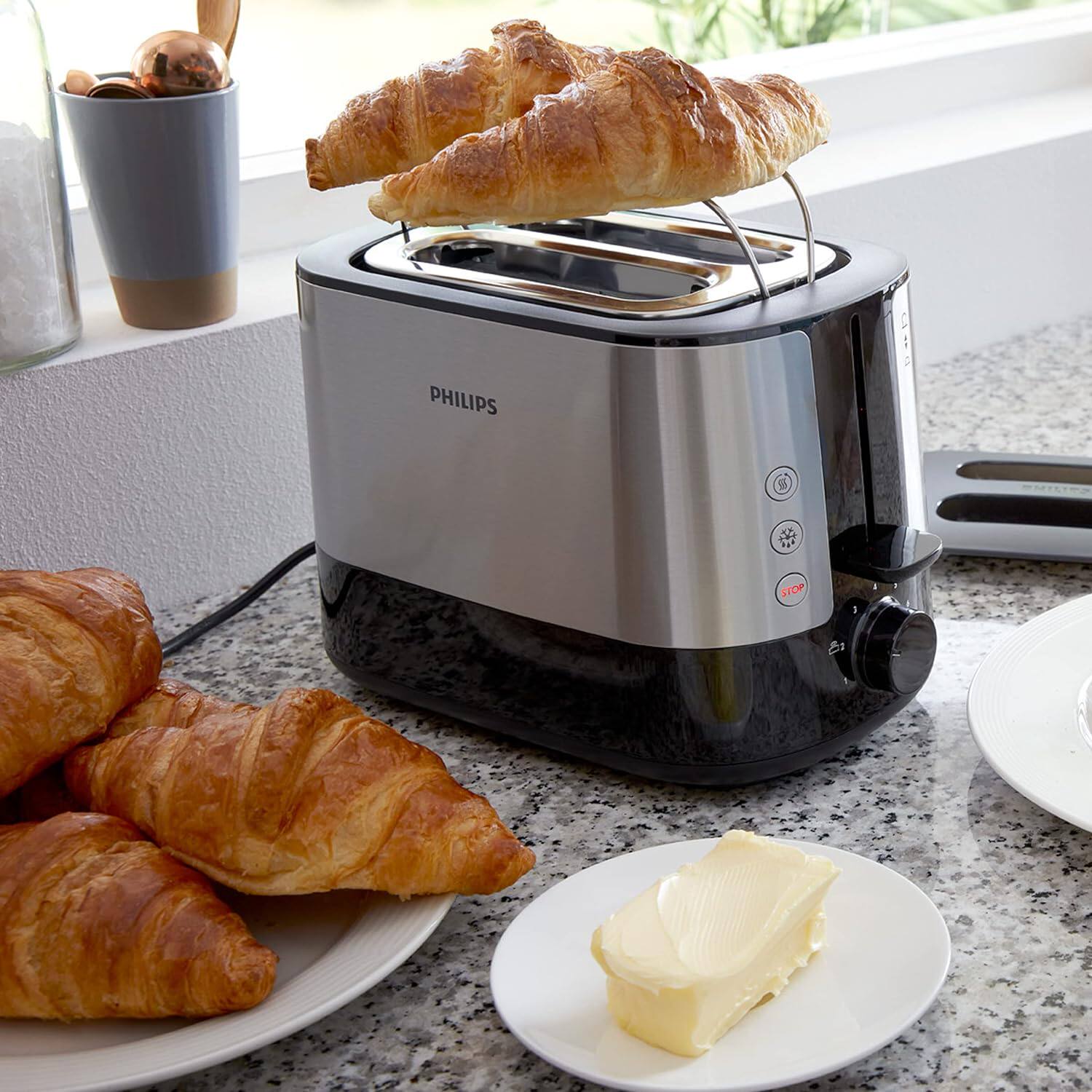德国代购Philips HD2637 Toaster 烤面包机吐司机可调烘烤水平