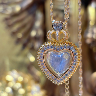 泰国特色 阿赞湿银金迪心锁项链吊坠