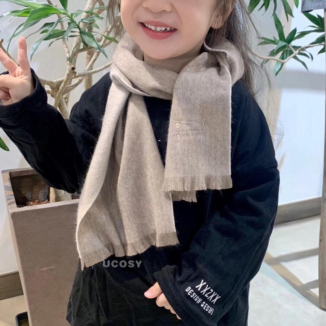 일본 NOBORIYA 100% 캐시미어 스카프 어린이의 부드럽고 따뜻한 스카프 다목적 부모-자식 성인 스카프
