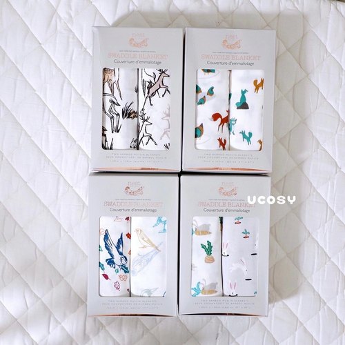 nest宝宝纱布浴巾 竹棉纱布大方巾2条装 120*120cm