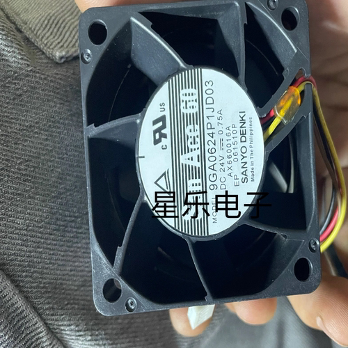 全新Sanyo三洋 6038 6CM 9GA0624P1J03 24V 0.75A PWM暴力风扇