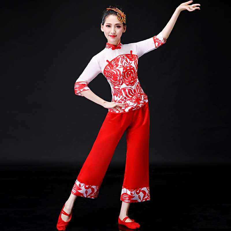 秧歌服演出服女2020新款民族廣場舞鬥笠腰鼓套裝村姑采茶舞蹈服裝在類目 女裝/女士精品, 唐裝/民族服裝/舞臺服裝, 民族服裝/舞臺裝中 - 來自Buy2taobao.com提供專業的淘寶代購服務