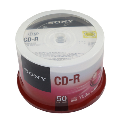 索尼原装行货 SONY 4.7G空白CD-R光盘刻录光盘 DVDR碟片50片装