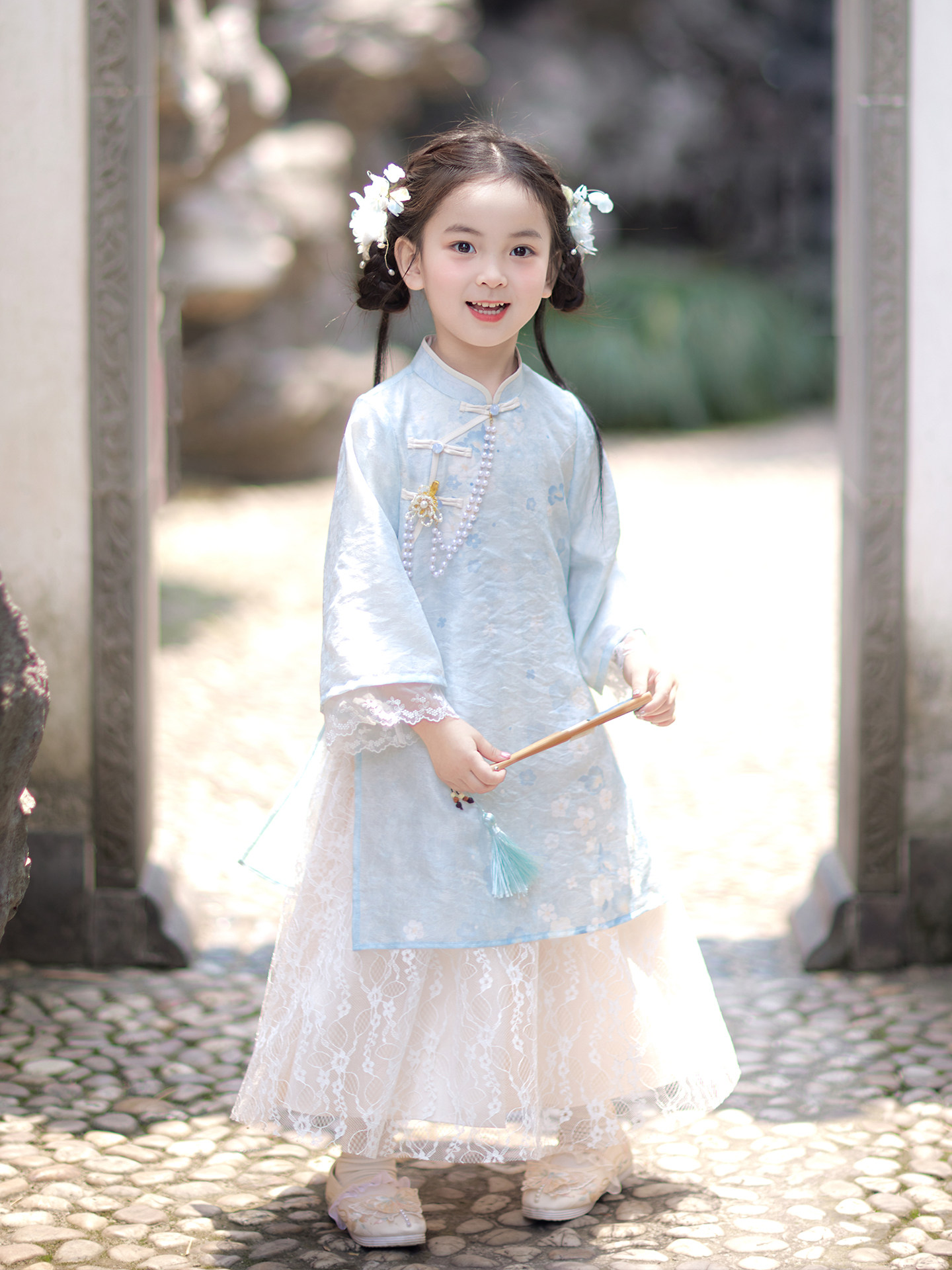 旗袍女孩2025新春秋童装汉代宝宝古风新中国风唐装民族风服饰