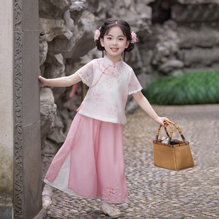 旗铂汉服女童夏2026新款儿童古风古装新中式国风儿童日常可穿夏装