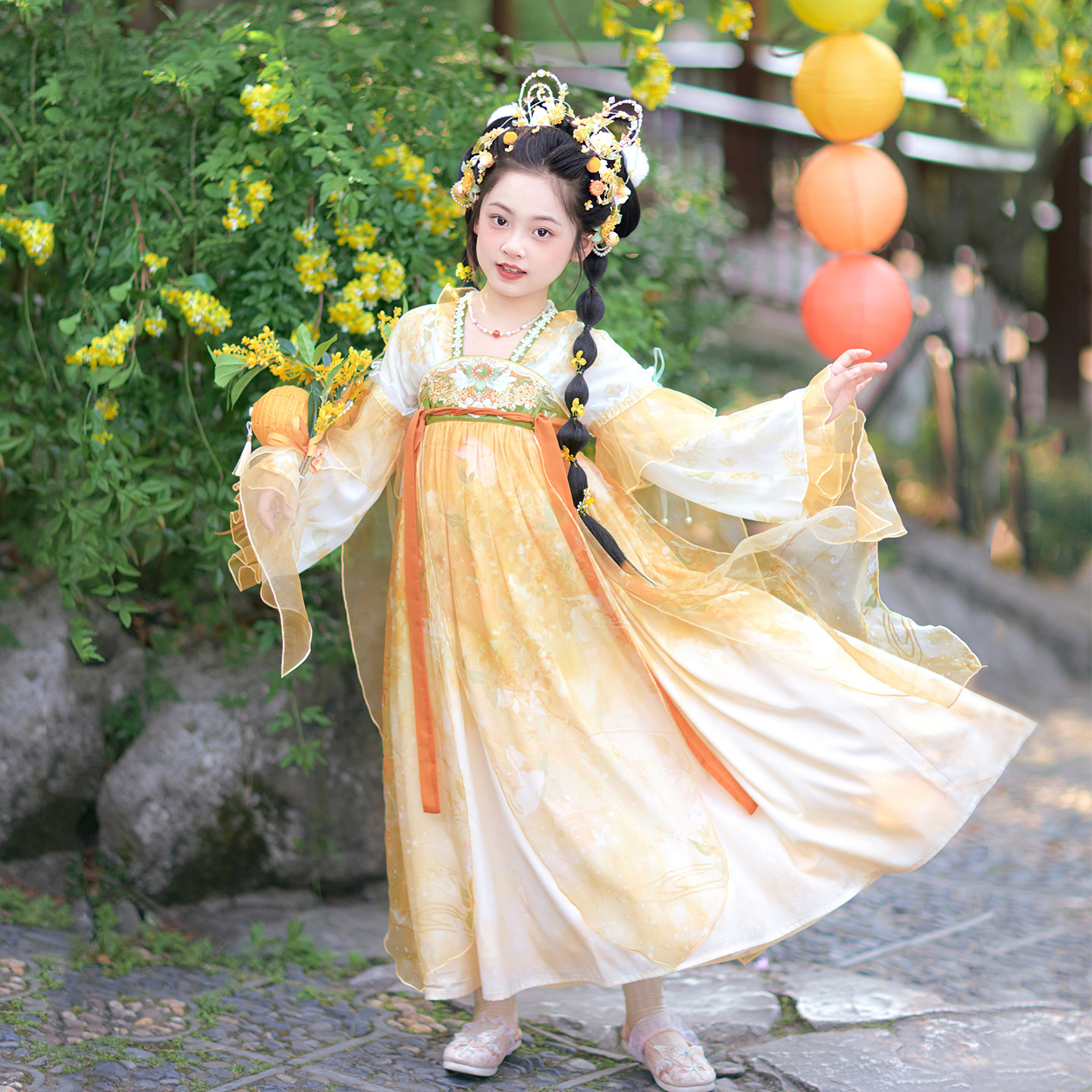 旗铂女童汉服绝美高端中国风裙子图片