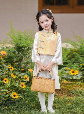 旗铂汉服女童春2026新款国风旗袍