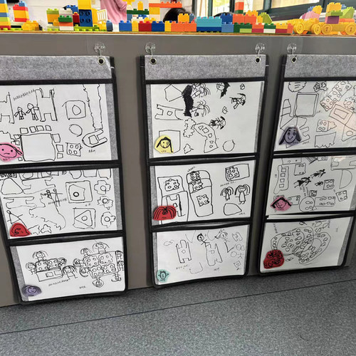 幼儿园作品展示挂袋a4尺寸