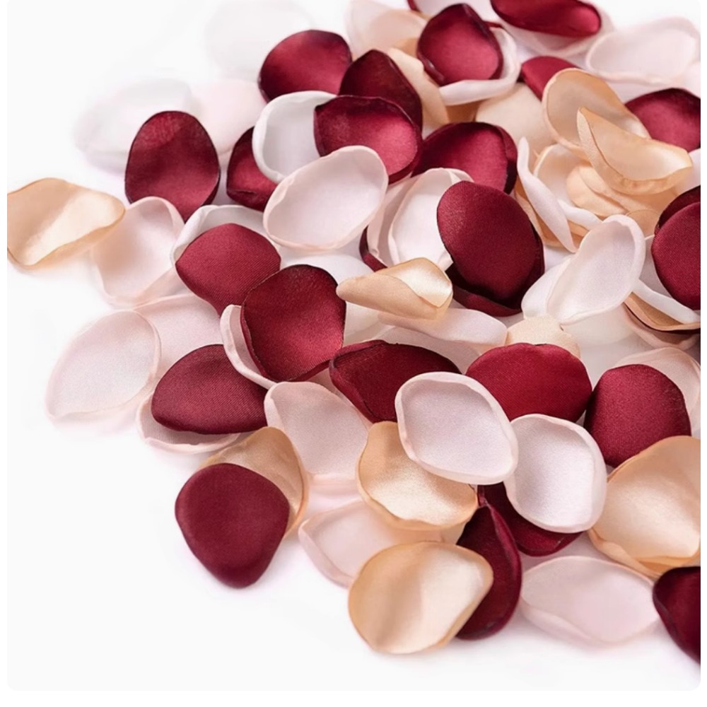 仿真烧边花瓣婚礼撒花100pcs
