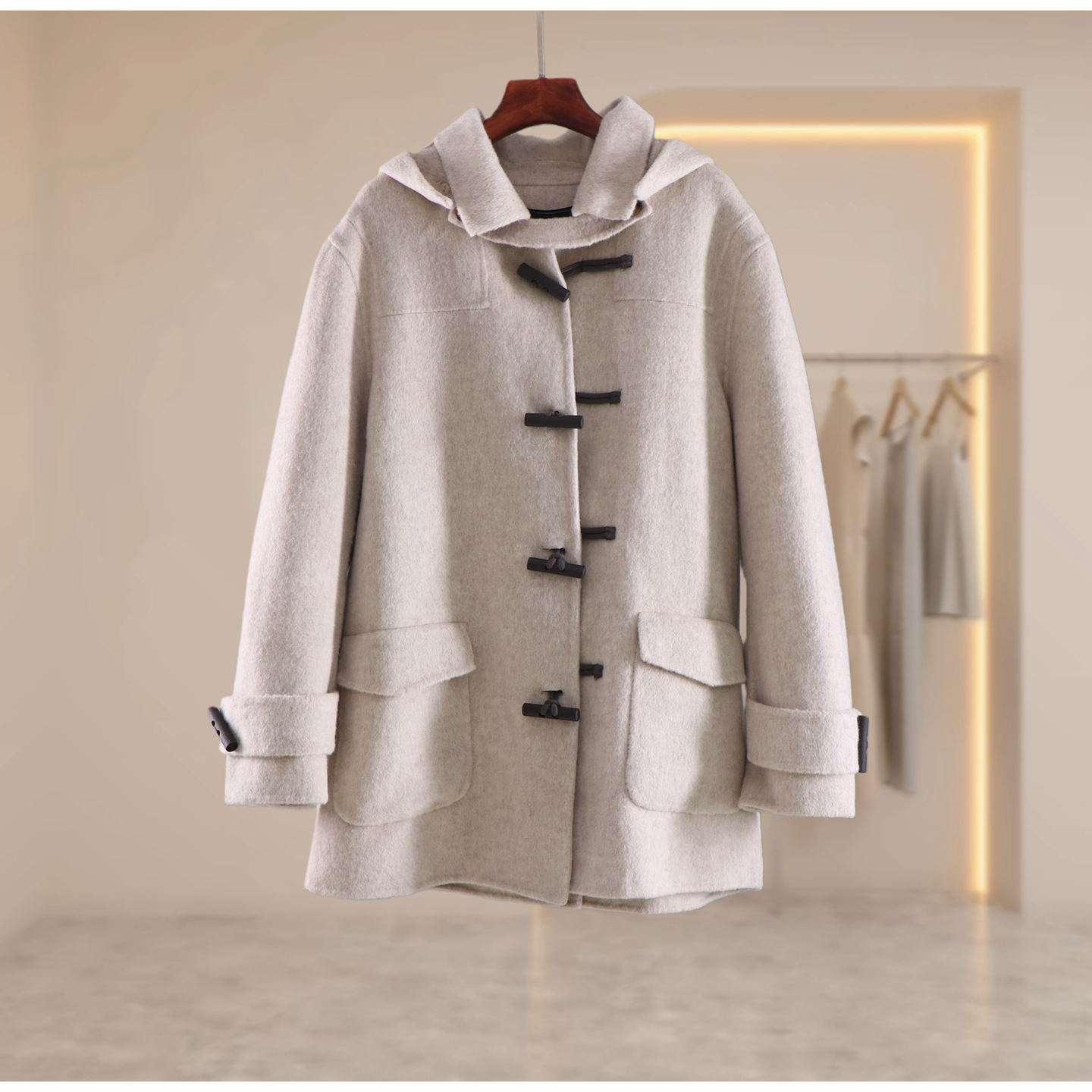 拉谷g品牌折扣商场同款毛呢外套