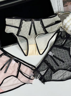 【M Z】气质日系性花边感蕾丝纯欲仙气满满蝴蝶结低腰透气三角裤