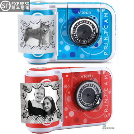VTech伟易达KidiZoom PrintCam儿童数码相机,内置打印机,游戏效果