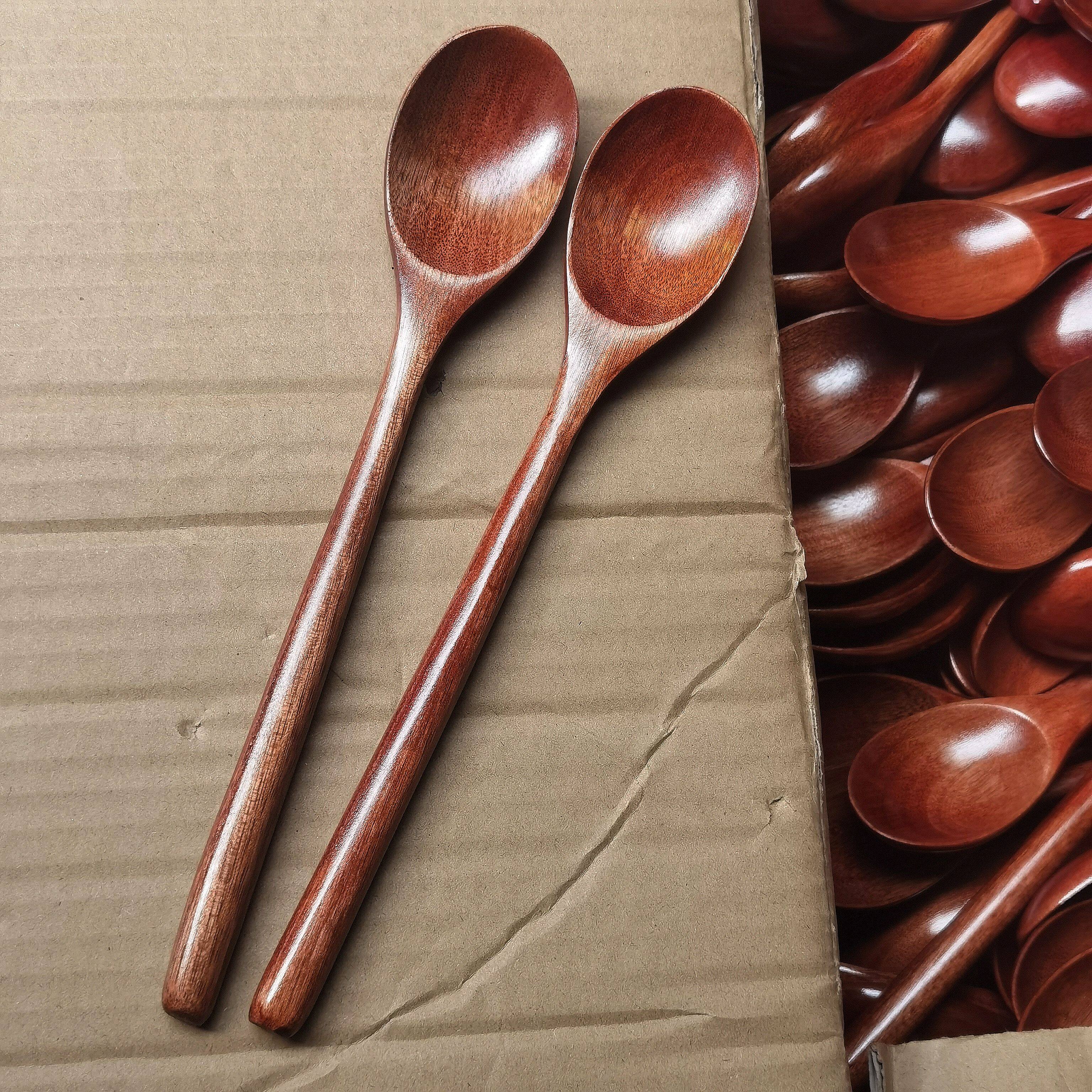 清库存木勺子吃饭用家用长柄大号木质勺干饭盛汤吃播嗦粉日式拉面