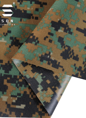 戎盛美国MARPAT迷彩布1000D涤纶空变丝高强耐磨防水背心装具面料