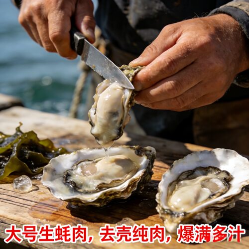 潮汕去壳免洗无沙冷冻生蚝肉
