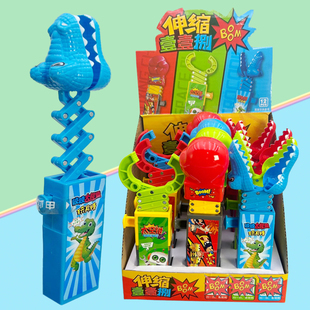 网红儿童创意伸缩鳄鱼钳子拳头夹子糖果玩具小孩趣味分享礼物批发