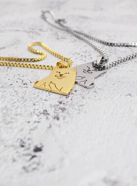 项链钛钢嘻哈风夜店吊坠