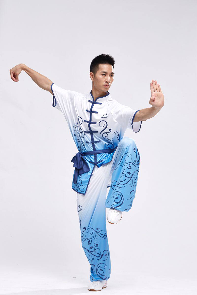 运丰牛奶丝比赛表演服长拳短袖武术服武术训练服套路练功服长拳_虎窝淘