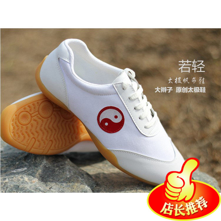 大辫子太极鞋功夫鞋牛筋底帆布太极鞋气功鞋太极鞋布鞋武术鞋