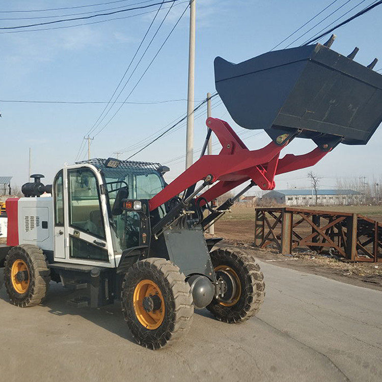 四驱多功能工程用矮脚虎装载机 果园抓草铲车 家用小型推土机