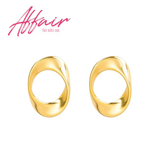 爱情诡计SY同款耳环Sonya金色椭圆LMSY扭片时尚感个性设计风耳钉