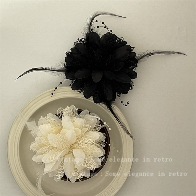 超仙法式网纱羽毛胸花设计感多用途新娘头纱礼服宴会胸针名媛气,饰品/流行首饰/时尚饰品新,胸针,淘宝优惠券,粉丝福利购,淘宝优惠卷