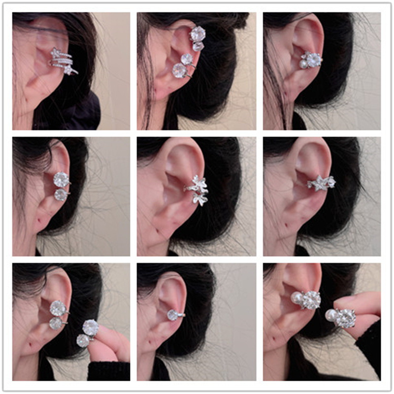 许妍同款超闪锆石耳骨夹 轻奢小众个性百搭无痛耳夹时尚名媛气质