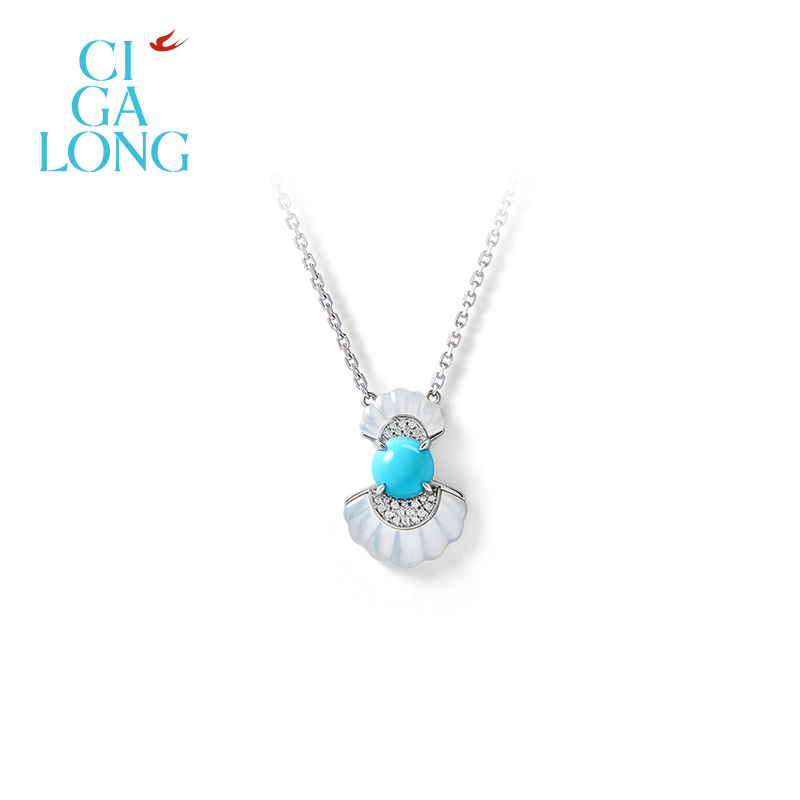 CIGALONG龙梓嘉贝壳绿松石项链耳钉戒指原创新品新中式珠宝