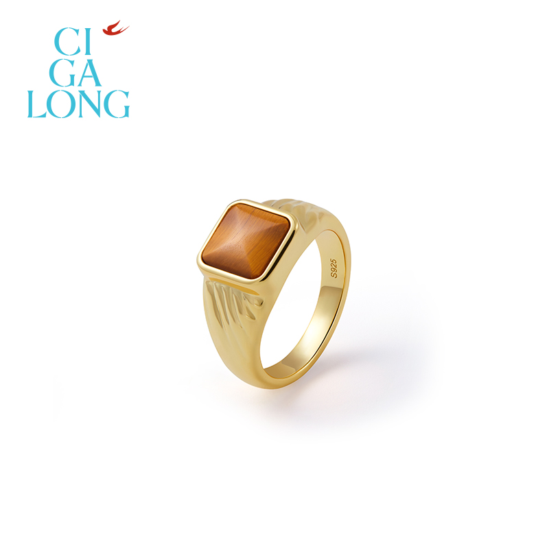 CIGALONG龙梓嘉丝路虎睛石戒指吊坠耳钉新品敦煌新中式珠宝