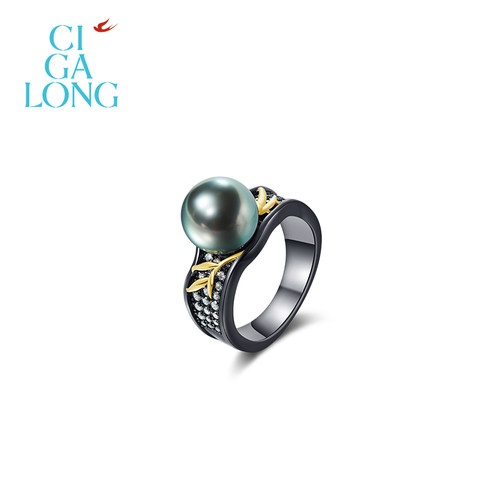 CIGALONG龙梓嘉夜照花灯和田玉项链耳钉S925梨满园新中式珠宝