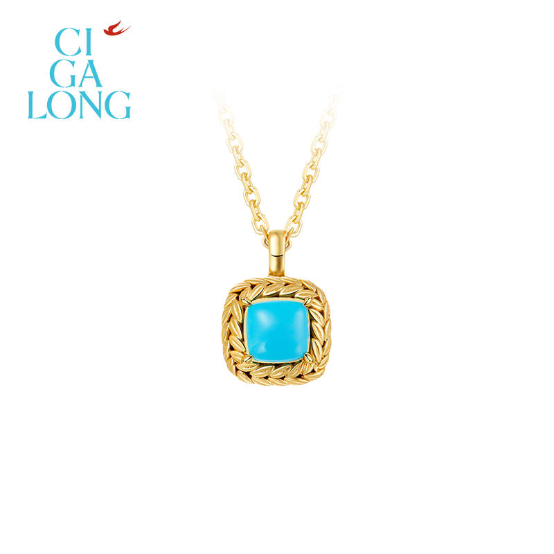 CIGALONG龙梓嘉麦穗锦鲤纹项链绿松石戒指耳钉东方悠然新中式珠宝