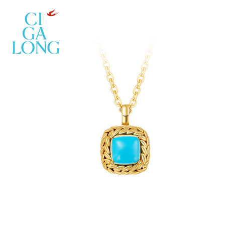 CIGALONG龙梓嘉麦穗锦鲤纹项链绿松石戒指耳钉东方悠然新中式珠宝