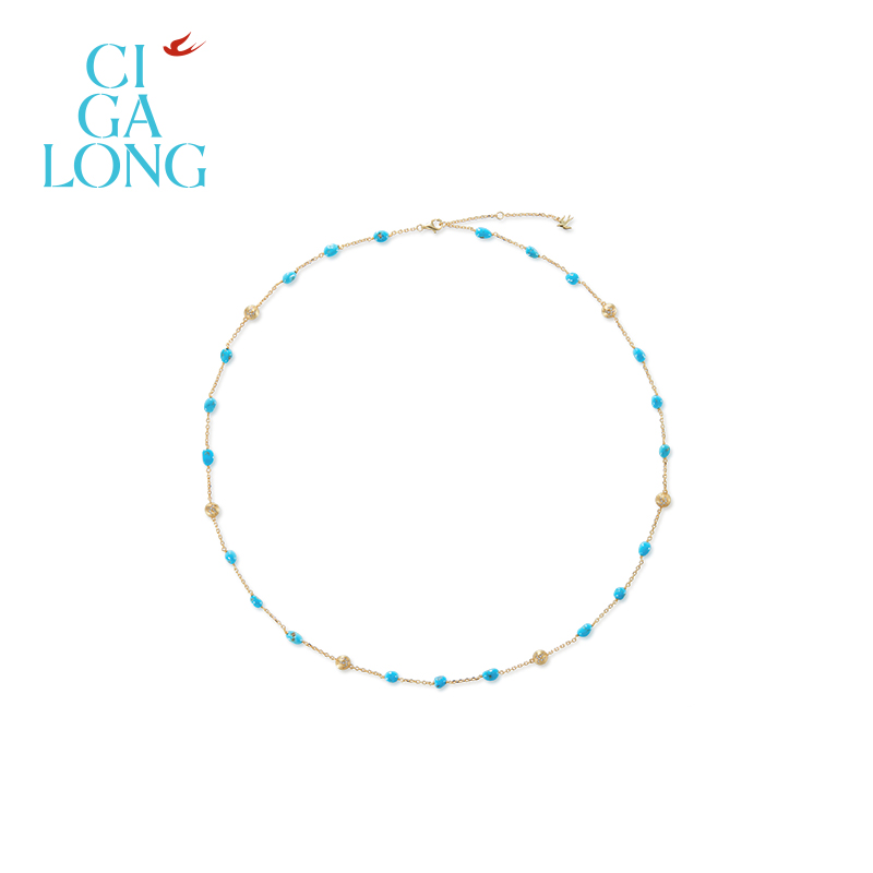 CIGALONG龙梓嘉飞燕纹绿松石项链手链新品系列新中式珠宝