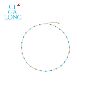 CIGALONG龙梓嘉飞燕纹绿松石项链手链新品 珠宝 系列新中式
