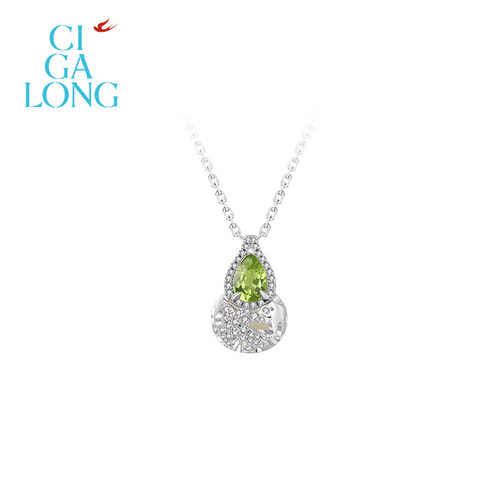 CIGALONG龙梓嘉燕影葫橄榄石项链戒指新中式珠宝