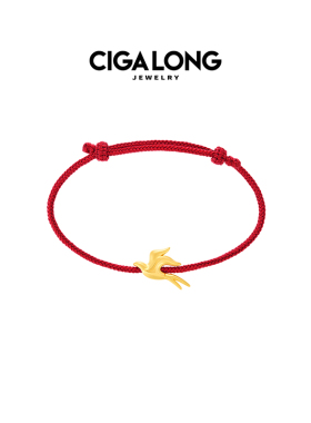 CigaLong手链足金古法编织红绳