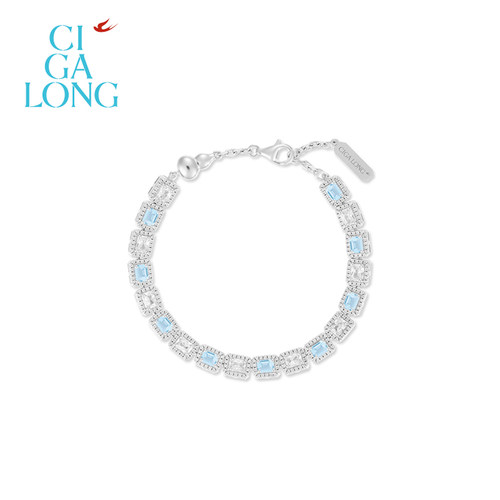 [新品]CIGALONG龙梓嘉小葫芦海蓝宝手链东方悠然新中式珠宝