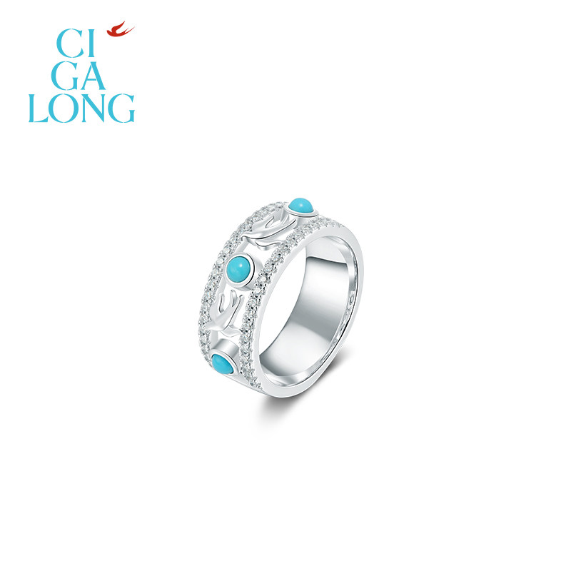 CIGALONG龙梓嘉林中燕绿松石项链耳钉戒指飞燕系列新中式珠宝,珠宝/钻石/翡翠,手饰,淘宝优惠券,粉丝福利购,淘宝优惠卷