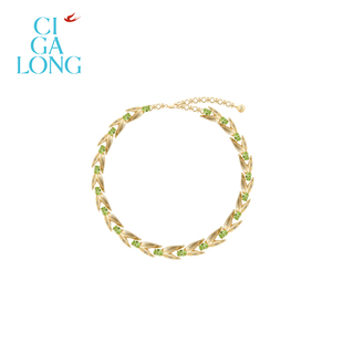 CIGALONG龙梓嘉橄榄石月桂叶项链耳钉戒指珠宝翡冷翠Firenze珠宝