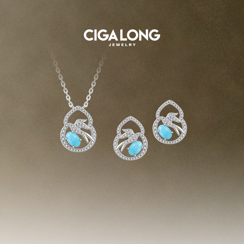 【飞燕信使徐滨】CIGALONG龙梓嘉燕栖葫芦绿松石项链新中式珠宝